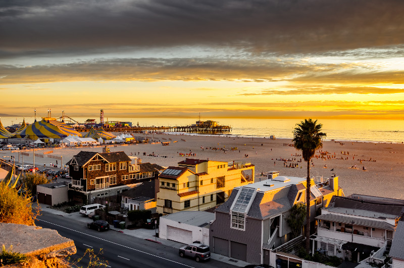 Sunset at Santa Monica State Beach